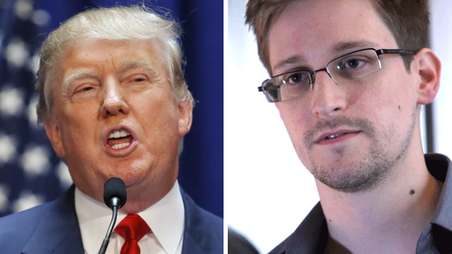 Donald Trump and Edward Snowden